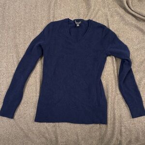 Saks Fifth Avenue Navy Cashmere Pullover